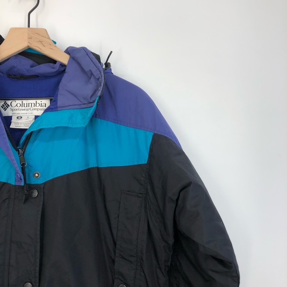 Veste Columbia Vintage Noire Homme – Taille L – Nylon – Capuche Et Doublure